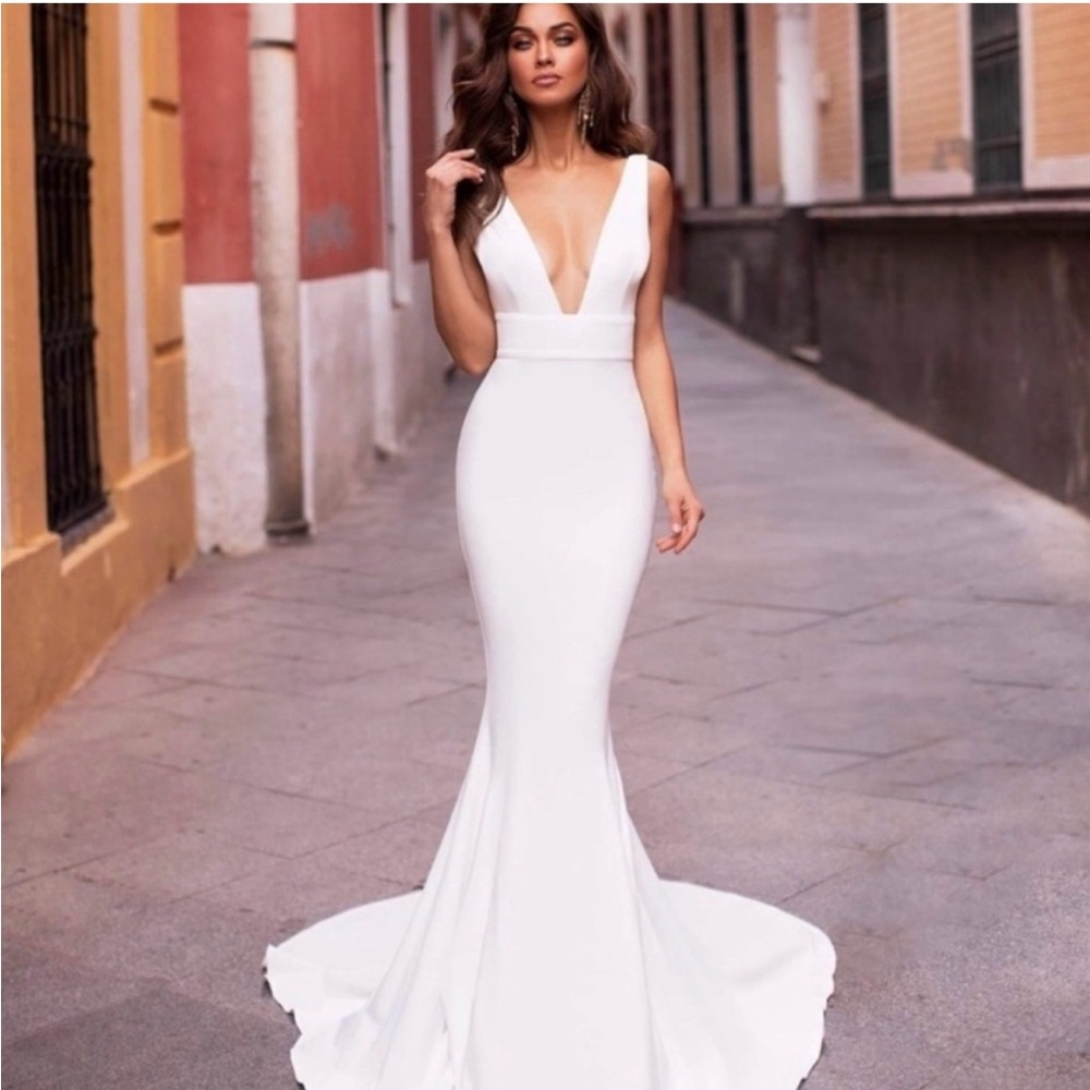 Elegant White Evening Gown